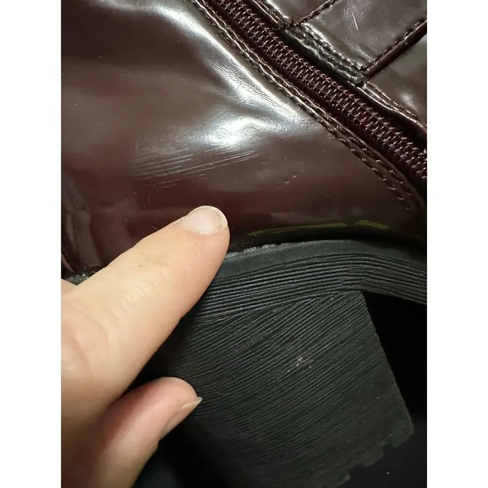 Mudd Whimsigoth Chunky Platform Patent Leather Boots Women 8.5 Y2K Grunge Witch
